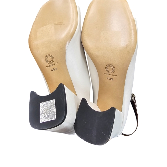 Dries Van Noten Leather Block-Heel Slingback - Sz 9.5 - Picture 7 of 8